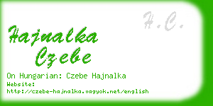 hajnalka czebe business card